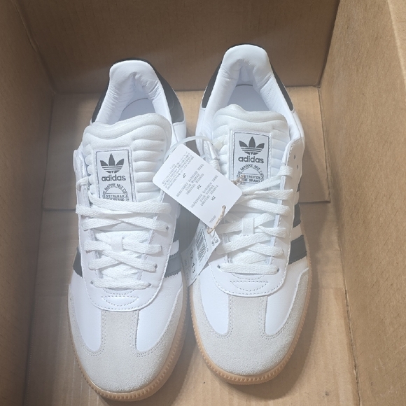 Adidas Samba XLG Sneakers - White, Black, and Tan - Picture 6 of 7